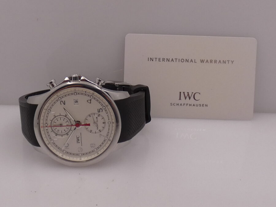 Cronografo IWC Portuguese Yacht Club Flyback IW390502 With PAPERS Automatico ANNO 2017 Acciaio - immagine 12
