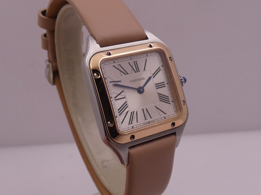 Cartier Santos Dumont Lady 27,5mm Acciaio & Oro Rosa 18Kt 4213 TOP CONDITION For Ladies W2SA0012 - immagine 12