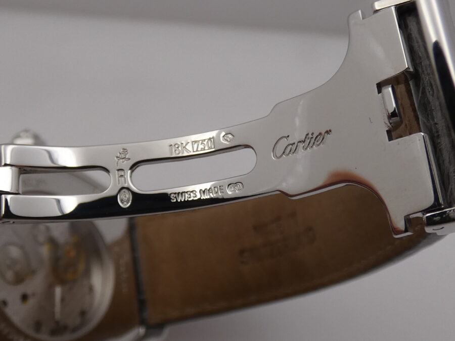 Cartier Tortue 2497 Oro Bianco18Kt Factory Diamonds With PAPERS Anno 2010 Carica Manuale Cal. 430P - immagine 12