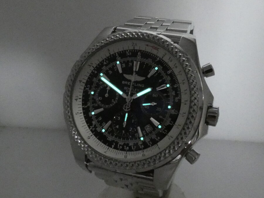 Cronografo Breitling Bentley Motors 48mm A25362 Edizione Speciale Automatico Chronometer Braccialato - immagine 13
