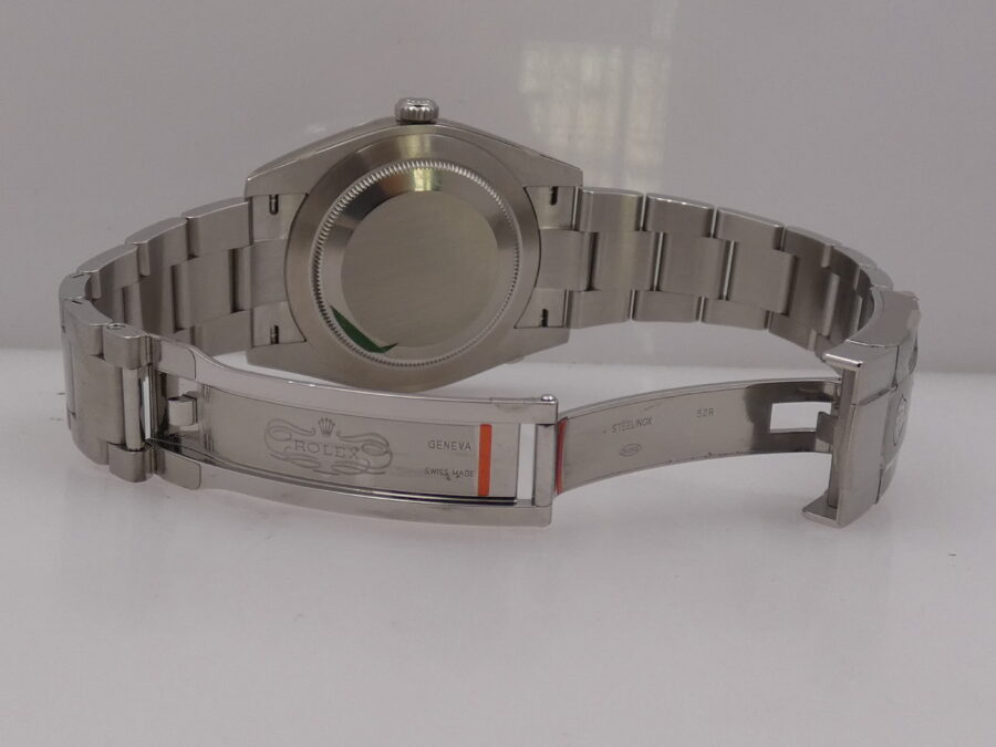 Rolex Oyster Perpetual 41 124300 GREEN FULL STICKERED Anno 2021 BOX&PAPERS Automatico Acciaio - immagine 13