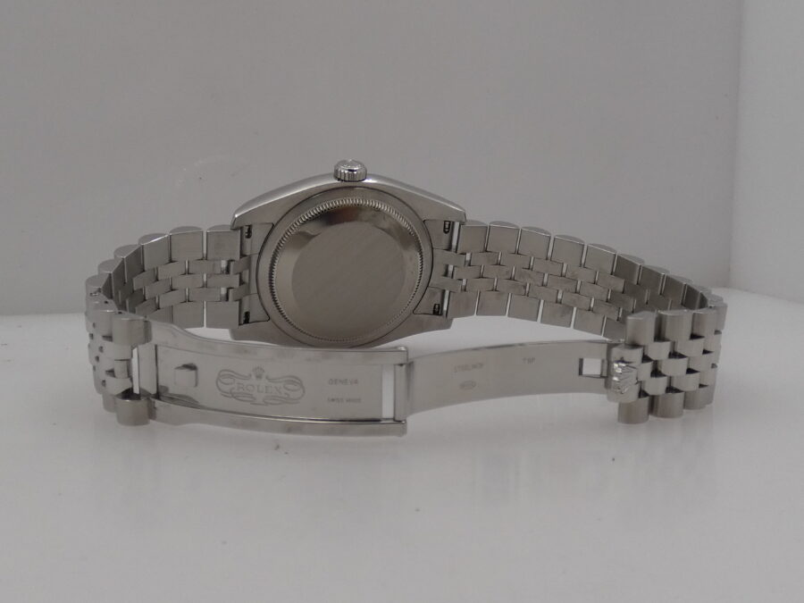 Rolex Datejust 36 116234 Lunetta Oro Bianco 18Kt BOX&PAPERS Anno 2009 Mai Lucidato TOP CONDITION Automatico Acciaio Bracciale Jubilee - immagine 13