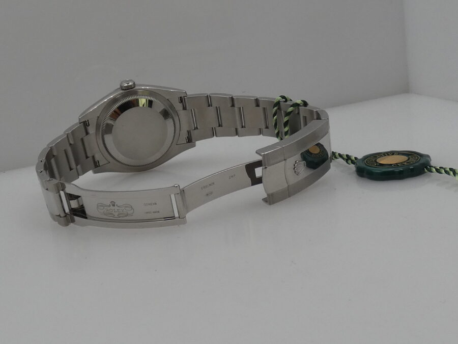 Rolex Datejust 36 126234 NEW BOX&PAPERS Anno 2020 Lunetta Oro Bianco 18Kt MAI INDOSSATO Automatico - immagine 13