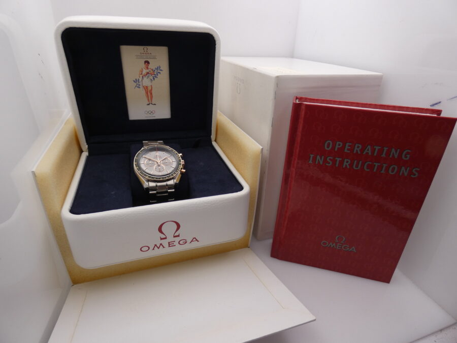 Cronografo Omega Speedmaster Tokyo 2020 LIKE NEW Oro Sedna 18Kt & Acciaio GREEN BEZEL With BOX Olympic Collection Edizione Limitata 2020pz - immagine 13