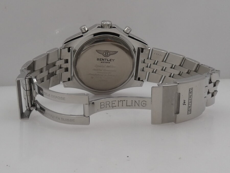 Cronografo Breitling Bentley Motors 48mm A25362 Edizione Speciale Automatico Chronometer Braccialato - immagine 14