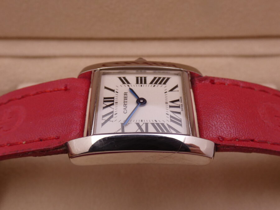 Cartier Tank Française Lady 2403 ORO BIANCO MASSICCIO 18Kt Anni 2000's - immagine 13