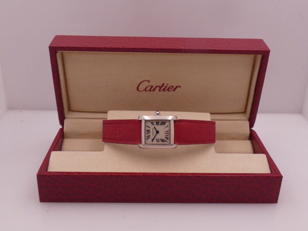 Cartier Tank Française Lady 2403 ORO BIANCO MASSICCIO 18Kt Anni 2000's