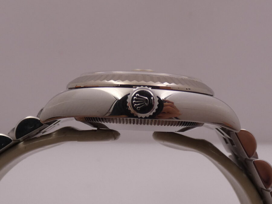 Rolex Datejust 31 MID-SIZE Jubilee 178274 Lunetta Oro Bianco 18Kt Anno 2008 Circulaire Soleil Dial Automatico - immagine 14