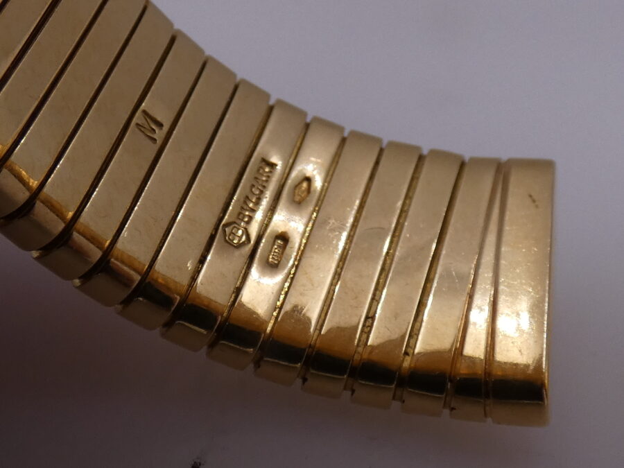 Bulgari Bulgari Tubogas Lady ORO MASSICCIO 18KT BB 26 2T WITH BOX Anni 90's - immagine 14