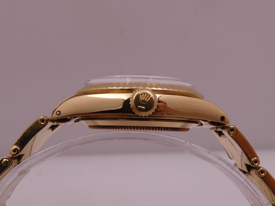 Rolex Oyster Perpetual Date Mid-Size 6827 SIGMA DIAL Oro Massiccio 18Kt ANNO 1975 Bracciale Rivettato Automatico JUST SERVICED - immagine 15