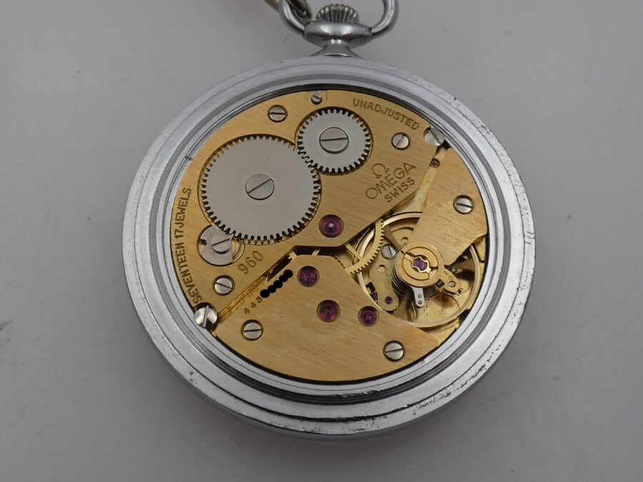 Omega Pocket Watch From 1980 With BOX Manuale Cal. 960 White Dial Ref. 121.1740 - immagine 14
