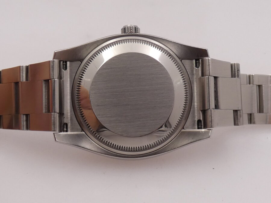 Rolex Oyster Perpetual Date 115234 Factory Salmon Diamond Dial With BOX Lunetta Oro Bianco 18Kt ANNO 2015 Automatico Acciaio - immagine 17