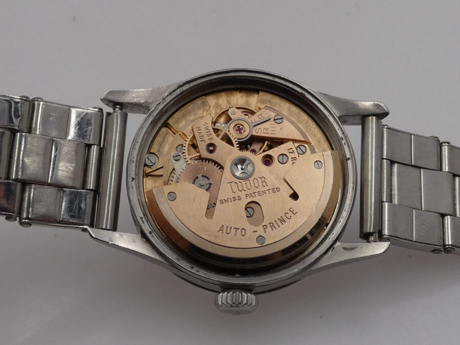 Tudor By Rolex Tuxedo 7951 Prince Oysterdate 34mm ANNO 1956 Automatico Butterfly Bracciale Rivettato - immagine 17