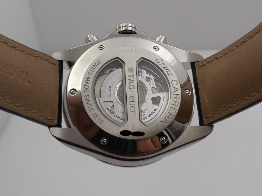 Cronografo TAG Heuer Grand Carrera CAV511A LIKE NEW Automatic Chronometer Calibre 17 Acciaio - immagine 17