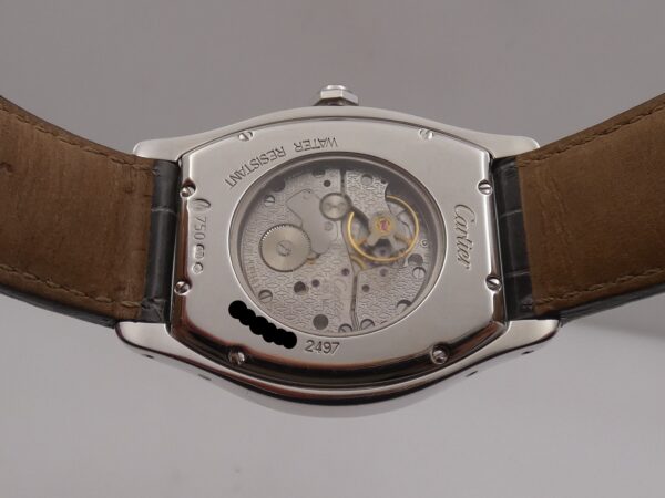 Cartier Tortue 2497 Oro Bianco18Kt Factory Diamonds With PAPERS Anno 2010 Carica Manuale Cal. 430P