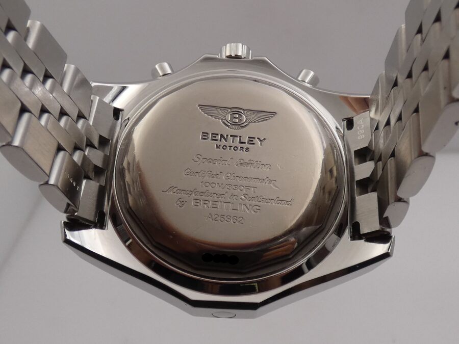 Cronografo Breitling Bentley Motors 48mm A25362 Edizione Speciale Automatico Chronometer Braccialato - immagine 18