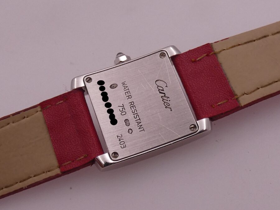 Cartier Tank Française Lady 2403 ORO BIANCO MASSICCIO 18Kt Anni 2000's - immagine 17