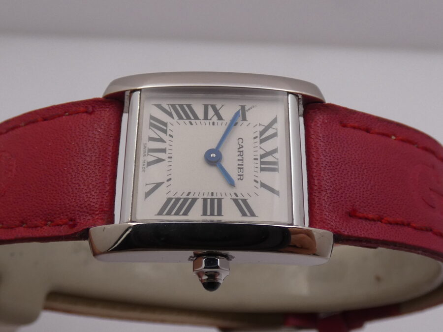 Cartier Tank Française Lady 2403 ORO BIANCO MASSICCIO 18Kt Anni 2000's - immagine 3