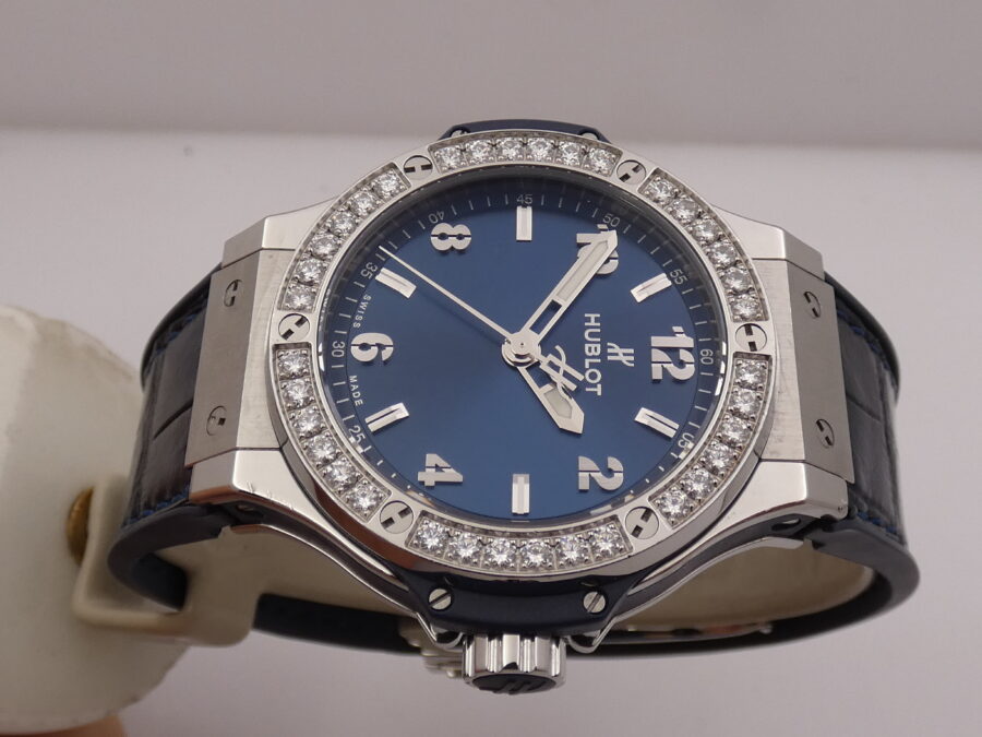 Hublot Big Bang 38 mm Blue Diamonds 1.37ct. Acciaio 361.SX.7170.LR.1204 For Ladies Wonderful Watch - immagine 3