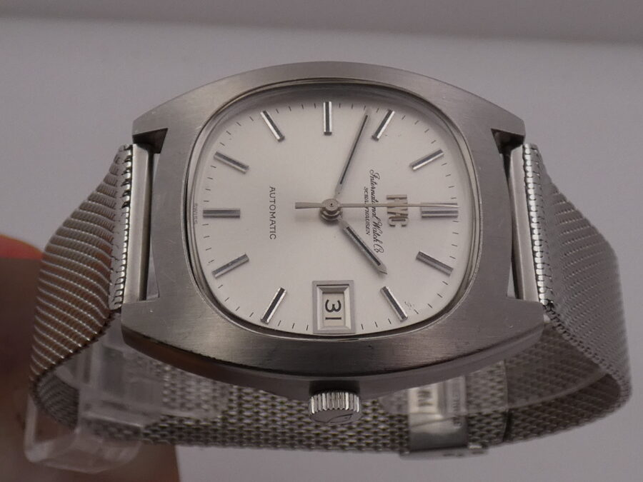 IWC Classic Vintage Cushion 8541B Automatic Date 1872 ANNI '70s Acciaio - immagine 3