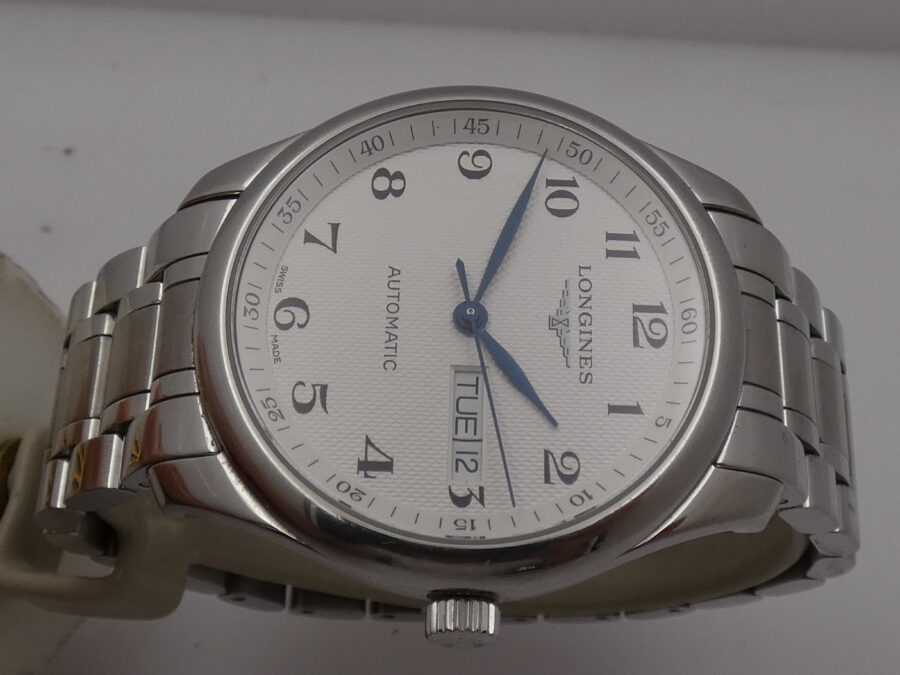 Longines Master Collection DayDate 38,5mm Honeycomb Dial Automatico L2.755.4 Braccialato Acciaio - immagine 3