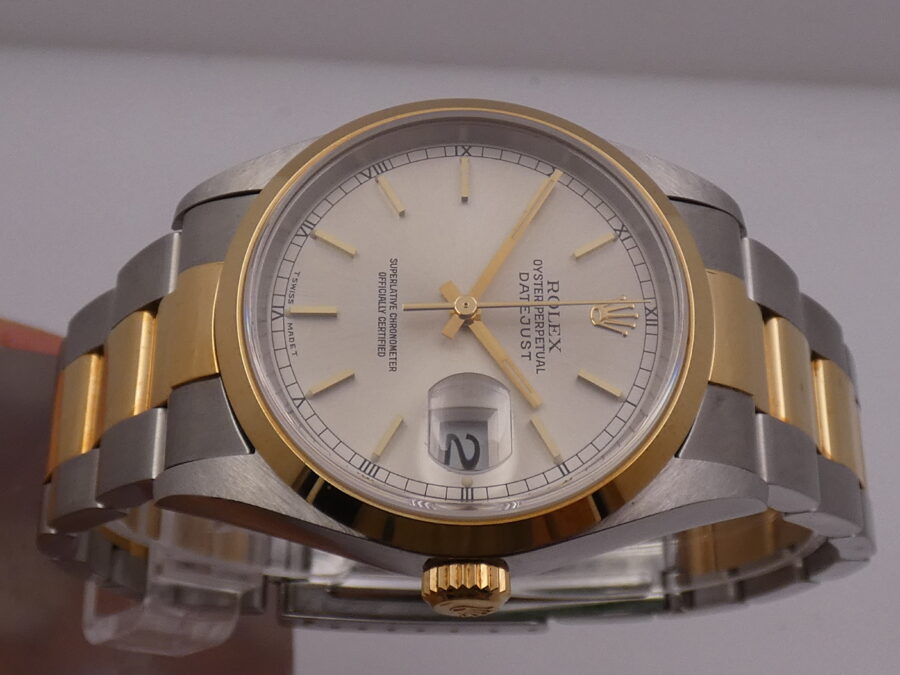 Rolex Datejust 16203 N.O.S. BOX&PAPERS Italia NO HOLES Acciaio & Oro 18Kt Anno 1999 MAI INDOSSATO Automatico - immagine 3