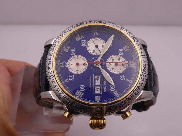 Cronografo Longines Lindbergh Hour Angle Special Series BOX&PAPERS Anno 2011 Automatico Acciaio