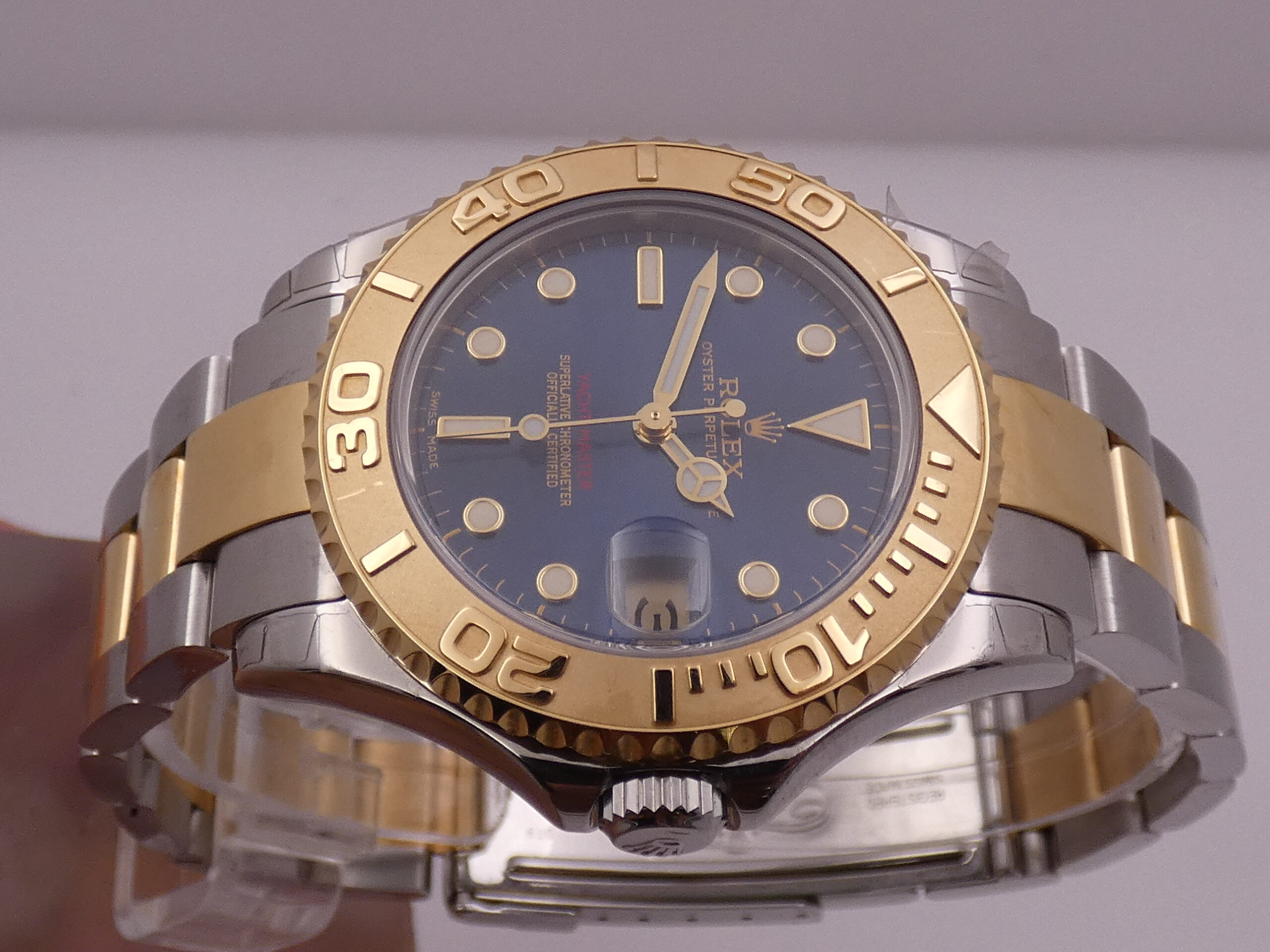 Rolex Yacht-Master 168623 Acciaio&Oro 18Kt TOP CONDITION Automatico ANNO 2002 Like New Blue Dial - immagine 3