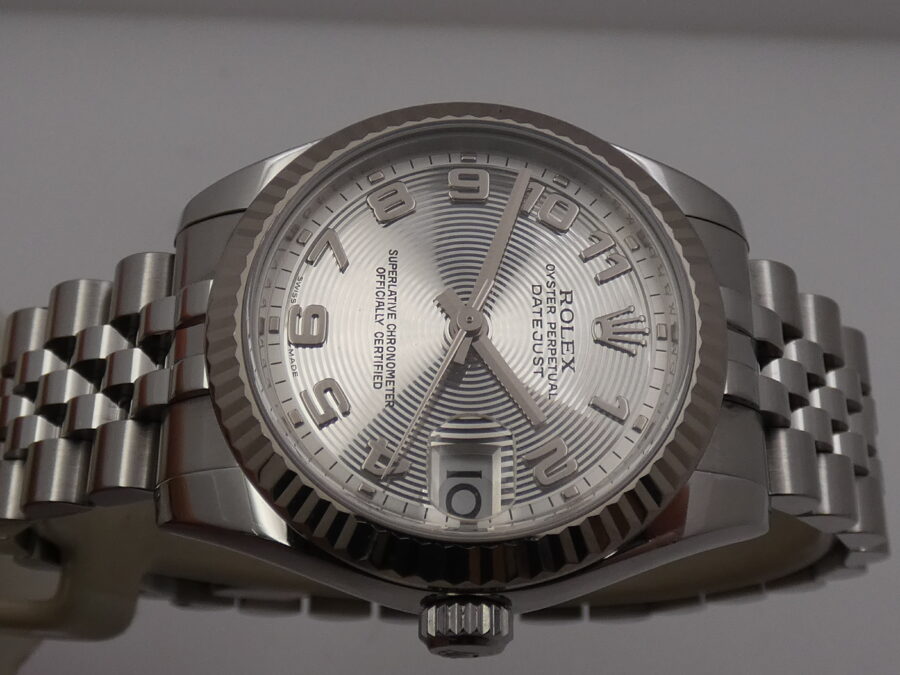 Rolex Datejust 31 MID-SIZE Jubilee 178274 Lunetta Oro Bianco 18Kt Anno 2008 Circulaire Soleil Dial Automatico - immagine 3