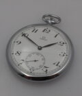 Omega Pocket Watch From 1980 With BOX Manuale Cal. 960 White Dial Ref. 121.1740