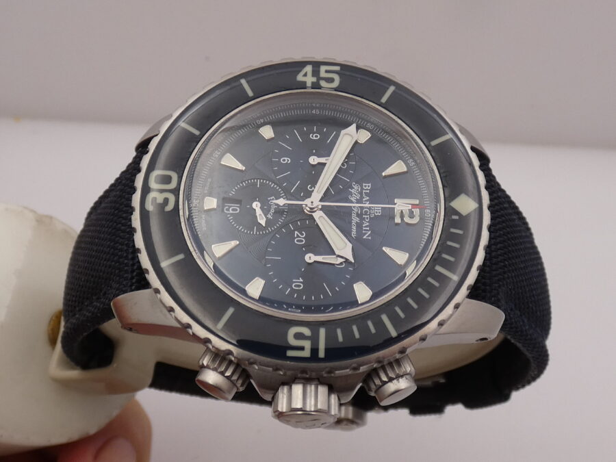 Blancpain Fifty Fathoms Flyback Chrono 45mm With PAPERS Anno 2021 Automatico Acciaio 5085FB-1140-52 - immagine 4