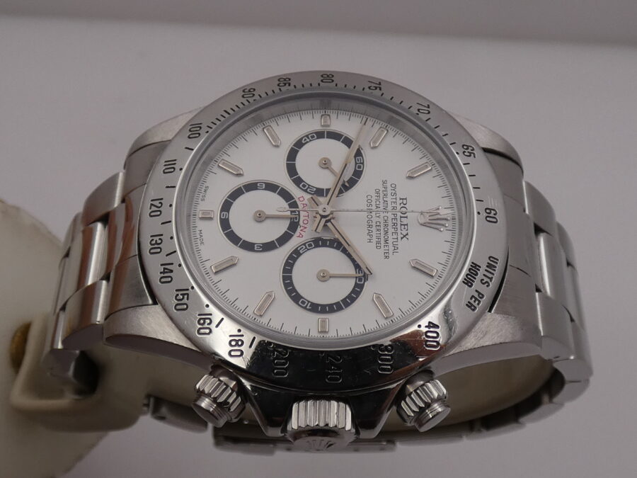 Rolex Daytona Zenith 16520 Cosmograph WITH ORIGINAL BOX Anno 1995 White Dial Automatico Acciaio - immagine 3