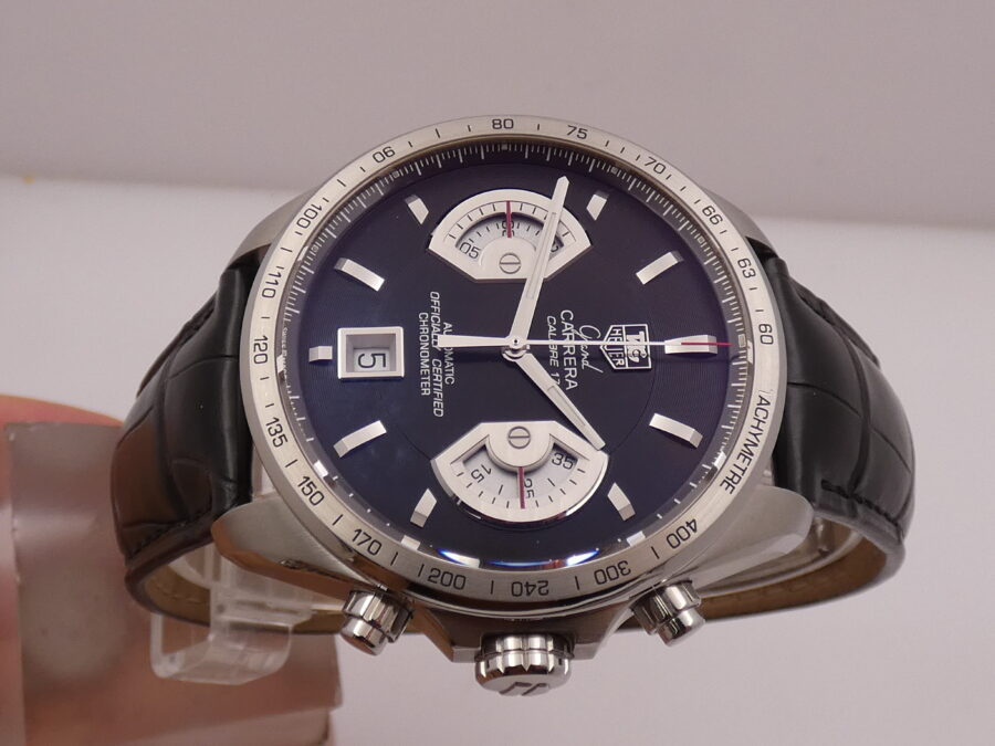 Cronografo TAG Heuer Grand Carrera CAV511A LIKE NEW Automatic Chronometer Calibre 17 Acciaio - immagine 3