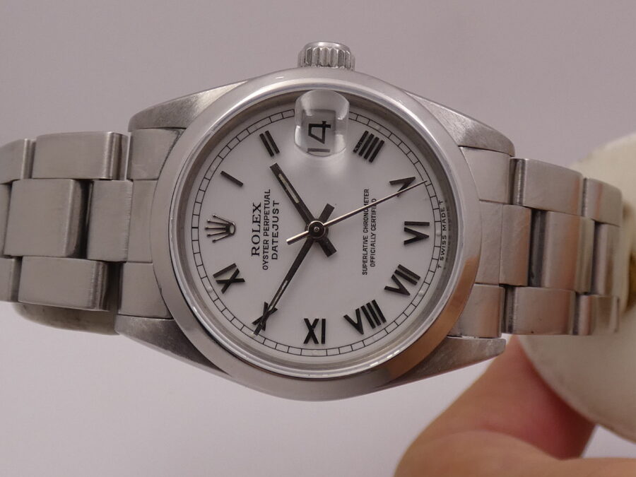 Rolex Datejust 31 MID-SIZE 68240 Anni 1991 White Dial Automatico Acciaio Bracciale Oyster LADY Watch - immagine 3