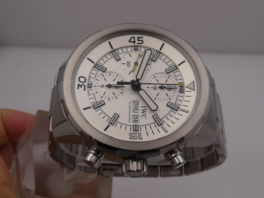 Cronografo IWC Aquatimer Day-Date 45mm IW3768 With PAPERS Anno 2017 Automatico Acciaio - immagine 3