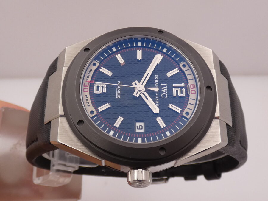IWC Ingenieur Automatic IW3234 With PAPERS Lunetta Nera In Ceramica Acciaio - immagine 4