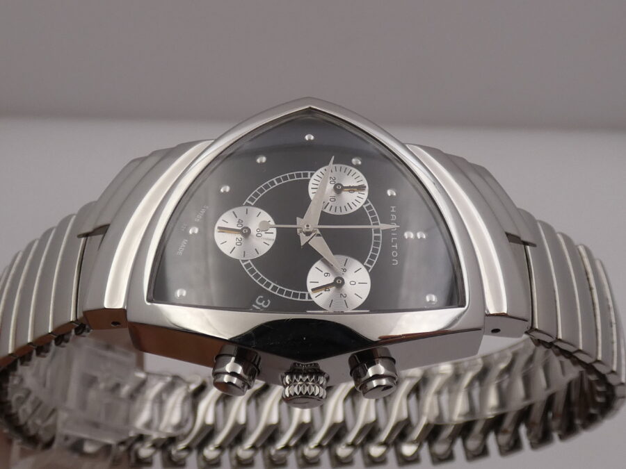 Cronografo Hamilton Ventura 32mm BOX&PAPERS Braccialato Acciaio Ref. H24412732 - immagine 4