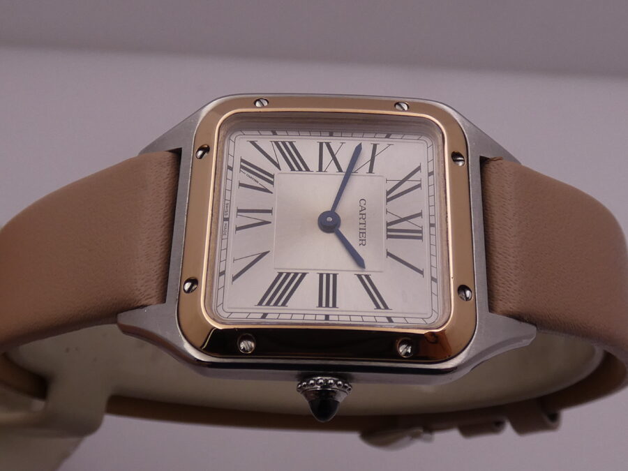 Cartier Santos Dumont Lady 27,5mm Acciaio & Oro Rosa 18Kt 4213 TOP CONDITION For Ladies W2SA0012 - immagine 3