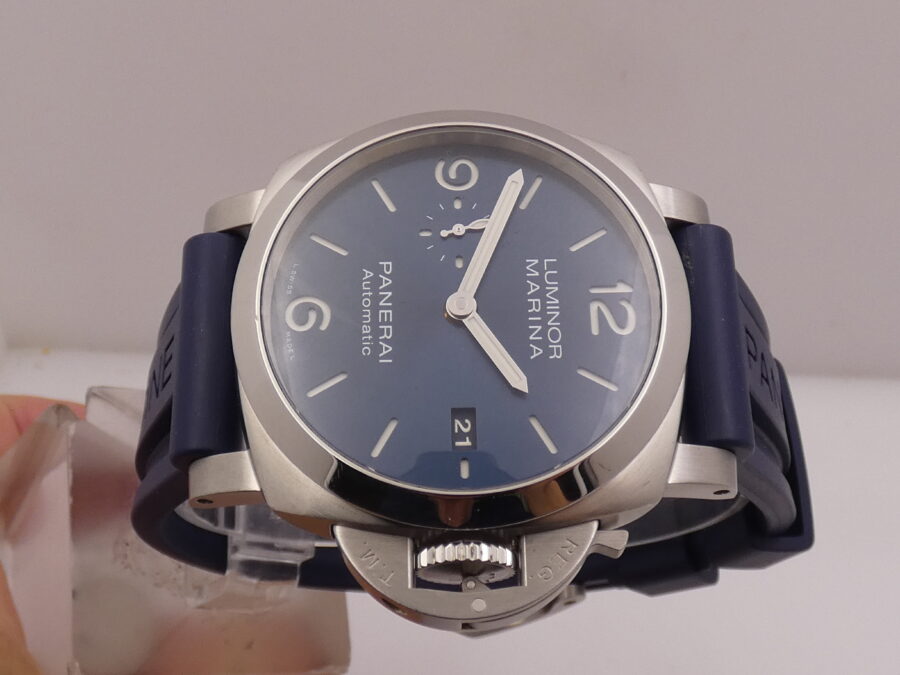 Panerai Luminor Marina PAM01313 BOX&PAPERS Anni 2021 BLUE DIAL Automatico Acciaio OP7393 - immagine 3