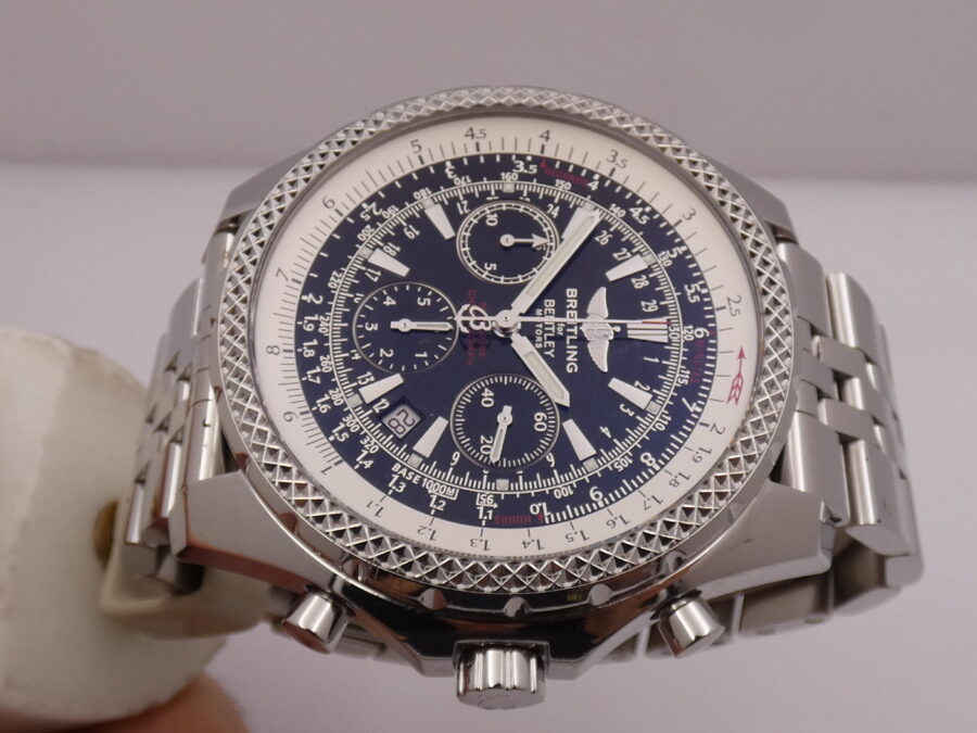 Cronografo Breitling Bentley Motors 48mm A25362 Edizione Speciale Automatico Chronometer Braccialato - immagine 4