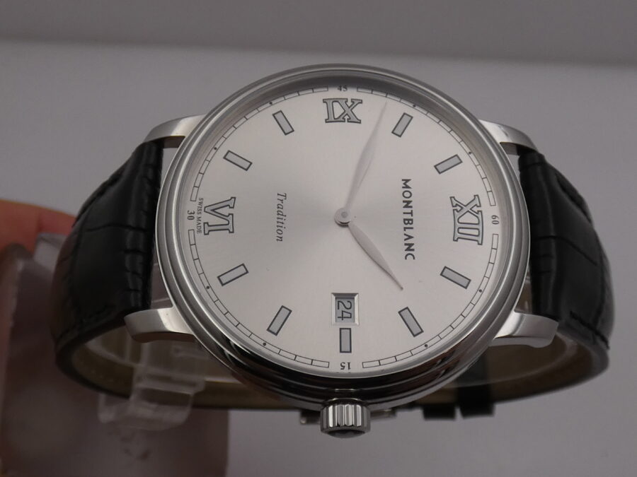 Montblanc Tradition 40mm 127775 NEW BOX&PAPERS STICKERS Mai Indossato Anno 2025 Acciaio - immagine 3