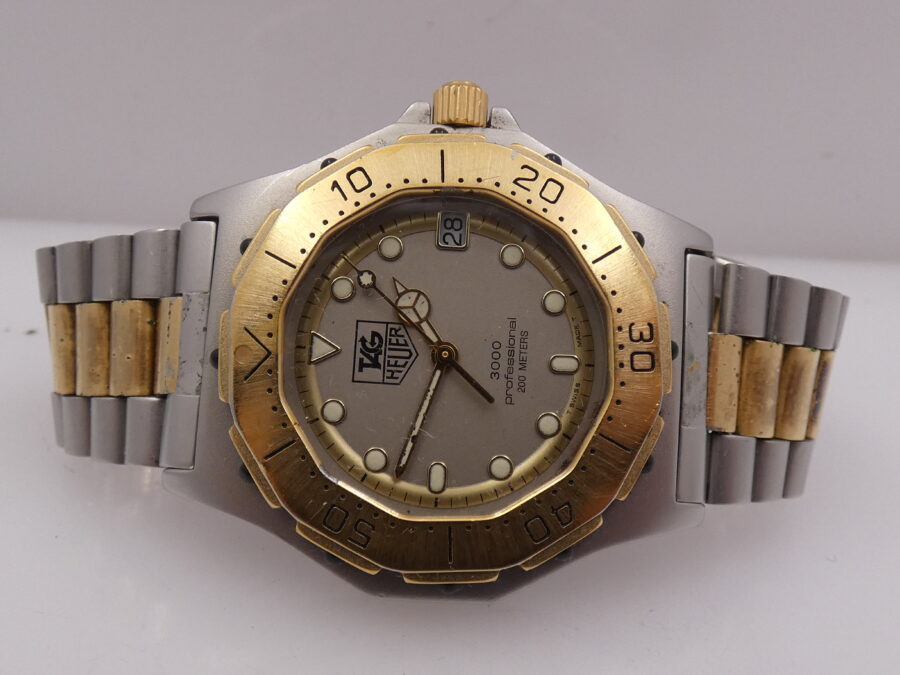 TAG Heuer 3000 Professional Acciaio&Oro 18 kt G.F. Anni 80 Braccialato Ref. 934.206 - immagine 5