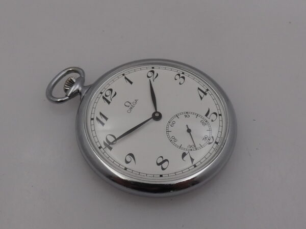 Omega Pocket Watch From 1980 With BOX Manuale Cal. 960 White Dial Ref. 121.1740