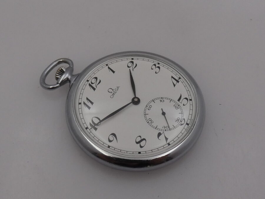 Omega Pocket Watch From 1980 With BOX Manuale Cal. 960 White Dial Ref. 121.1740 - immagine 3