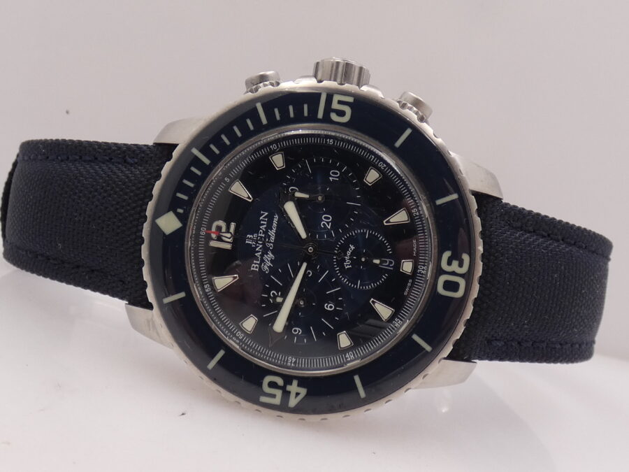 Blancpain Fifty Fathoms Flyback Chrono 45mm With PAPERS Anno 2021 Automatico Acciaio 5085FB-1140-52 - immagine 5