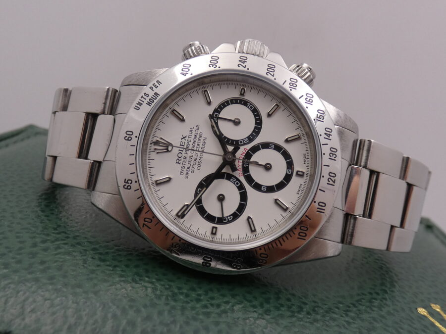 Rolex Daytona Zenith 16520 Cosmograph WITH ORIGINAL BOX Anno 1995 White Dial Automatico Acciaio - immagine 4