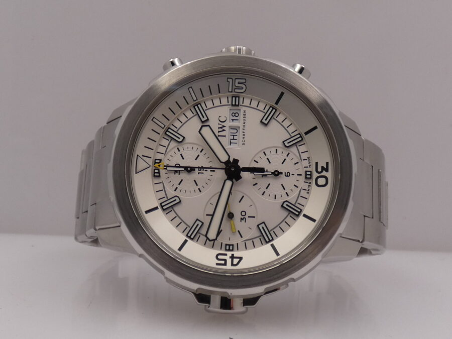 Cronografo IWC Aquatimer Day-Date 45mm IW3768 With PAPERS Anno 2017 Automatico Acciaio - immagine 4