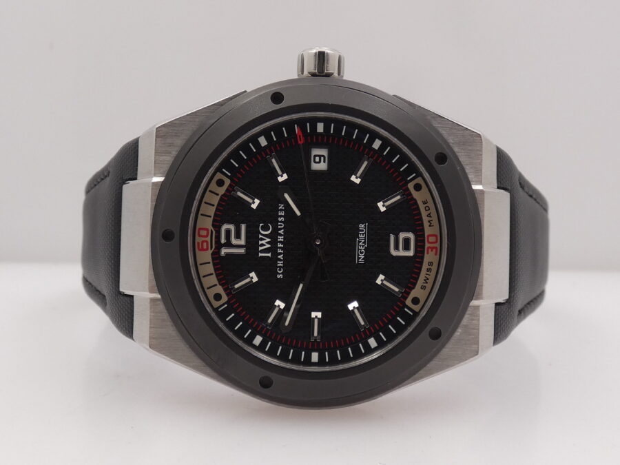 IWC Ingenieur Automatic IW3234 With PAPERS Lunetta Nera In Ceramica Acciaio - immagine 5