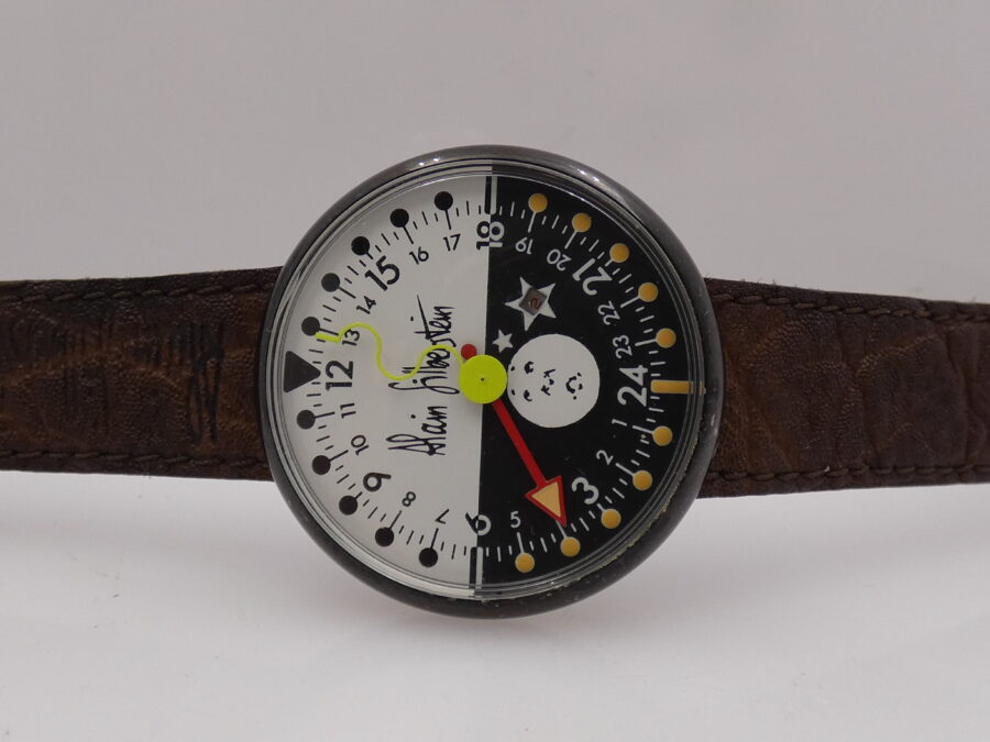 Alain Silberstein Creations Mono Hand Night & Day 24H Black Pvd ANNI '2000s Orologio - immagine 4