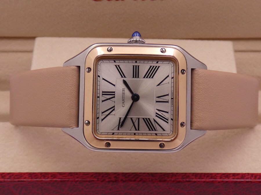 Cartier Santos Dumont Lady 27,5mm Acciaio & Oro Rosa 18Kt 4213 TOP CONDITION For Ladies W2SA0012 - immagine 4